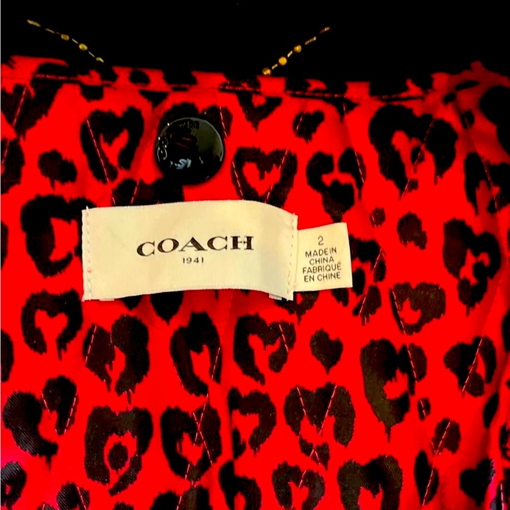 Coach women’s cotton and leather jacket
